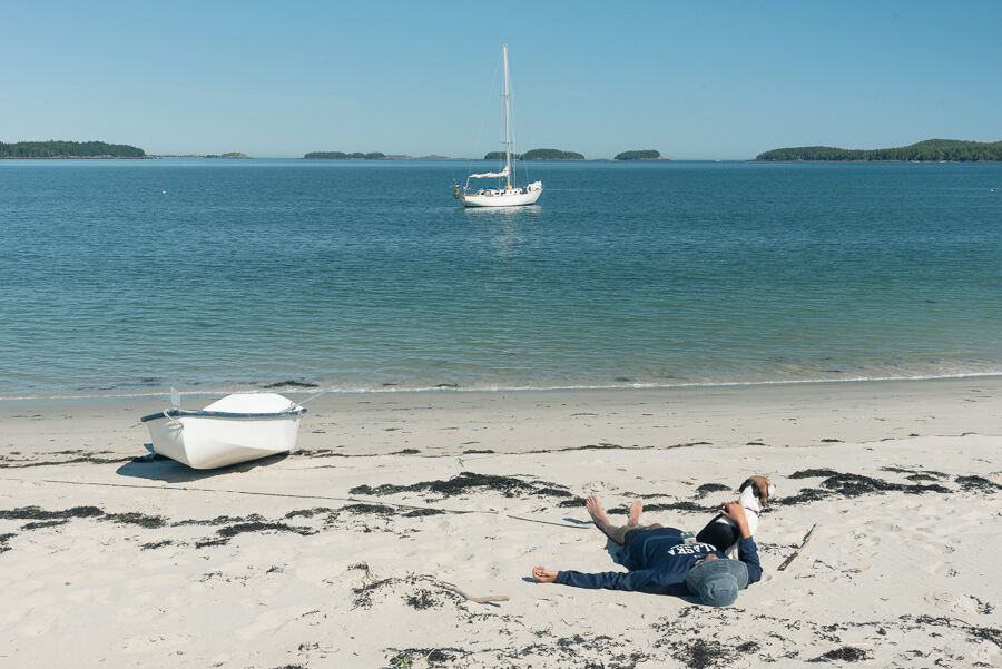 Roque Island Sunbathing, Maine