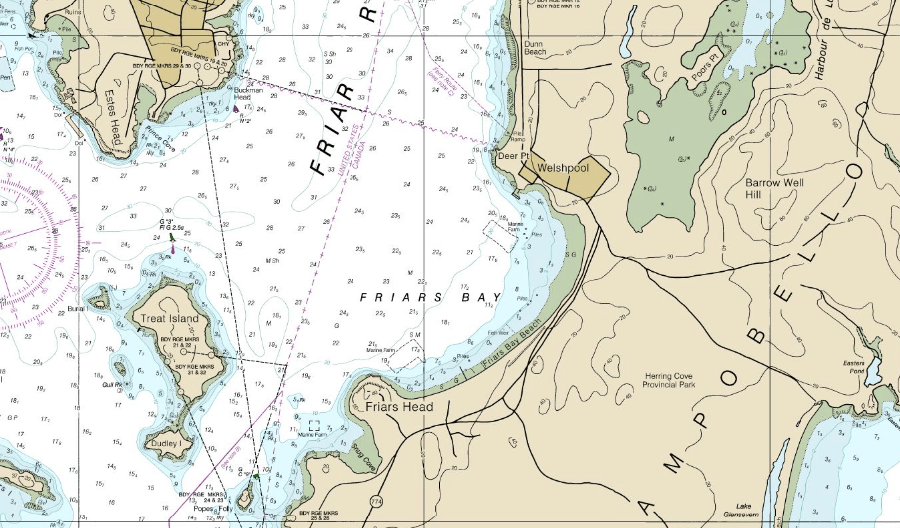 Campobello Island Chart, New Brunswick